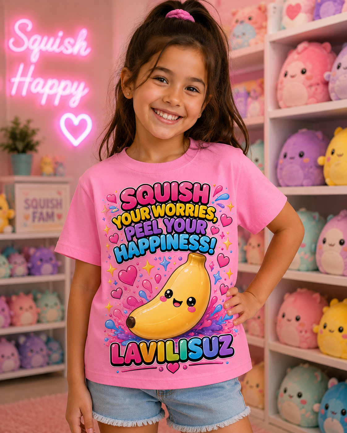 Lavilisuz Kids Squish Happy Tee