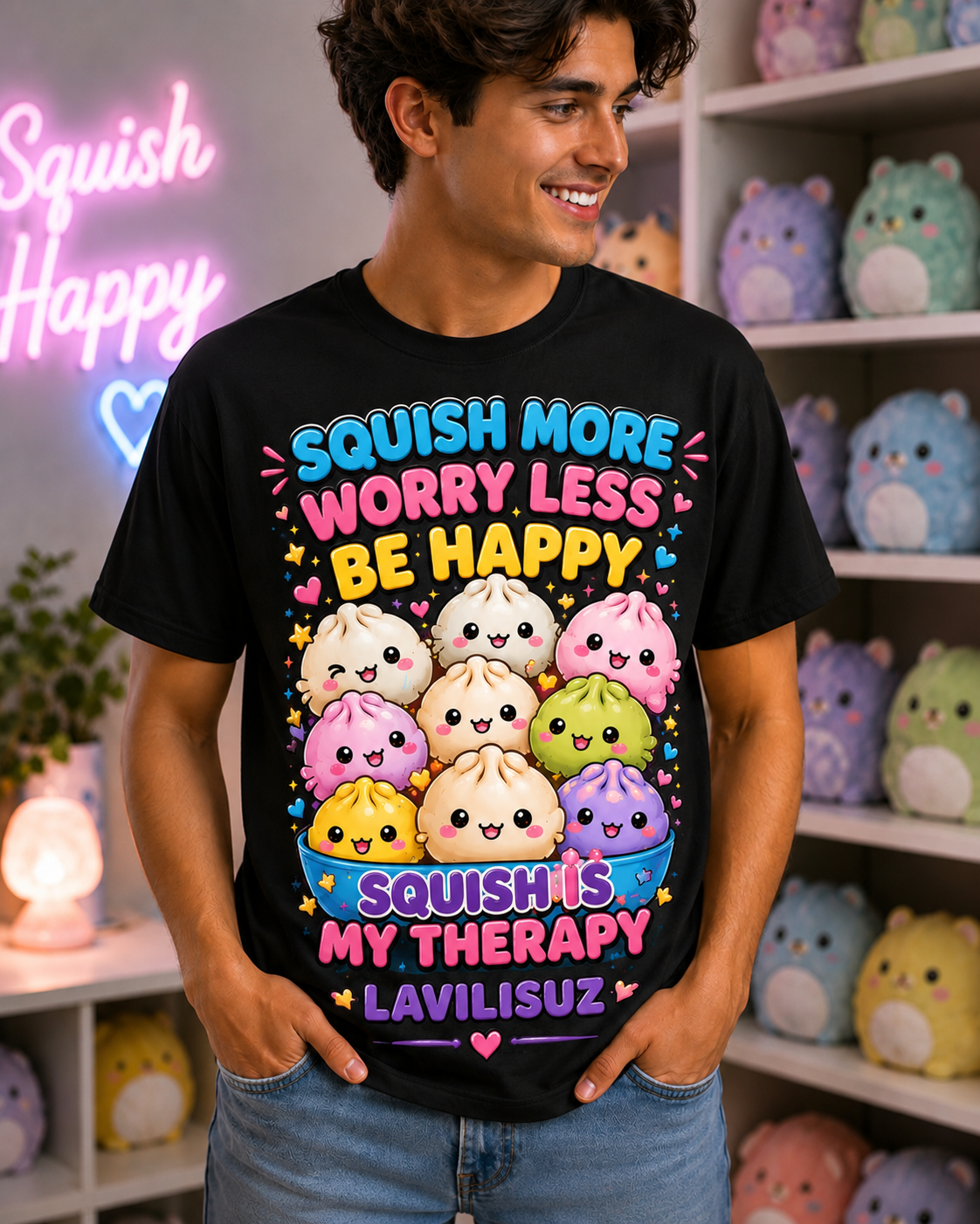 Lavilisuz Squish Is My Therapy Tee