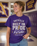 Sayville High School – Built on Pride Tee (Purple)