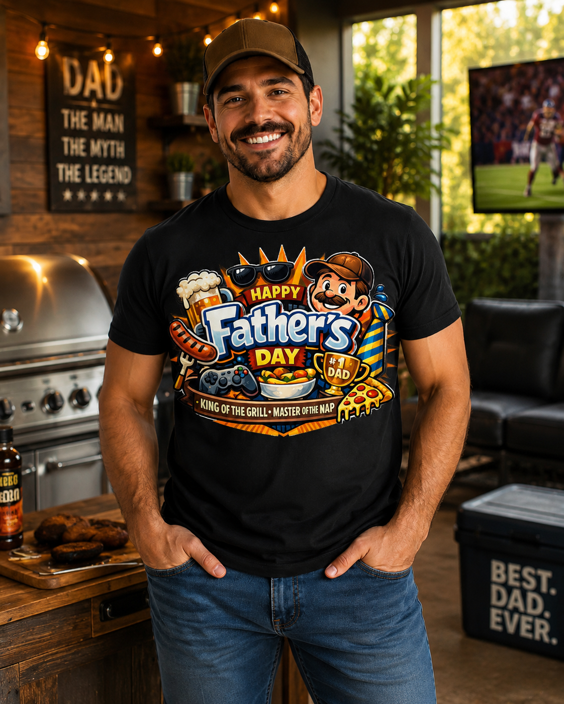 Happy Father's Day Tee – King of the Grill, Master of the Nap