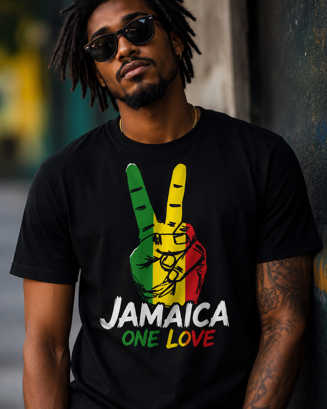 Jamaica One Love Peace Sign T-Shirt