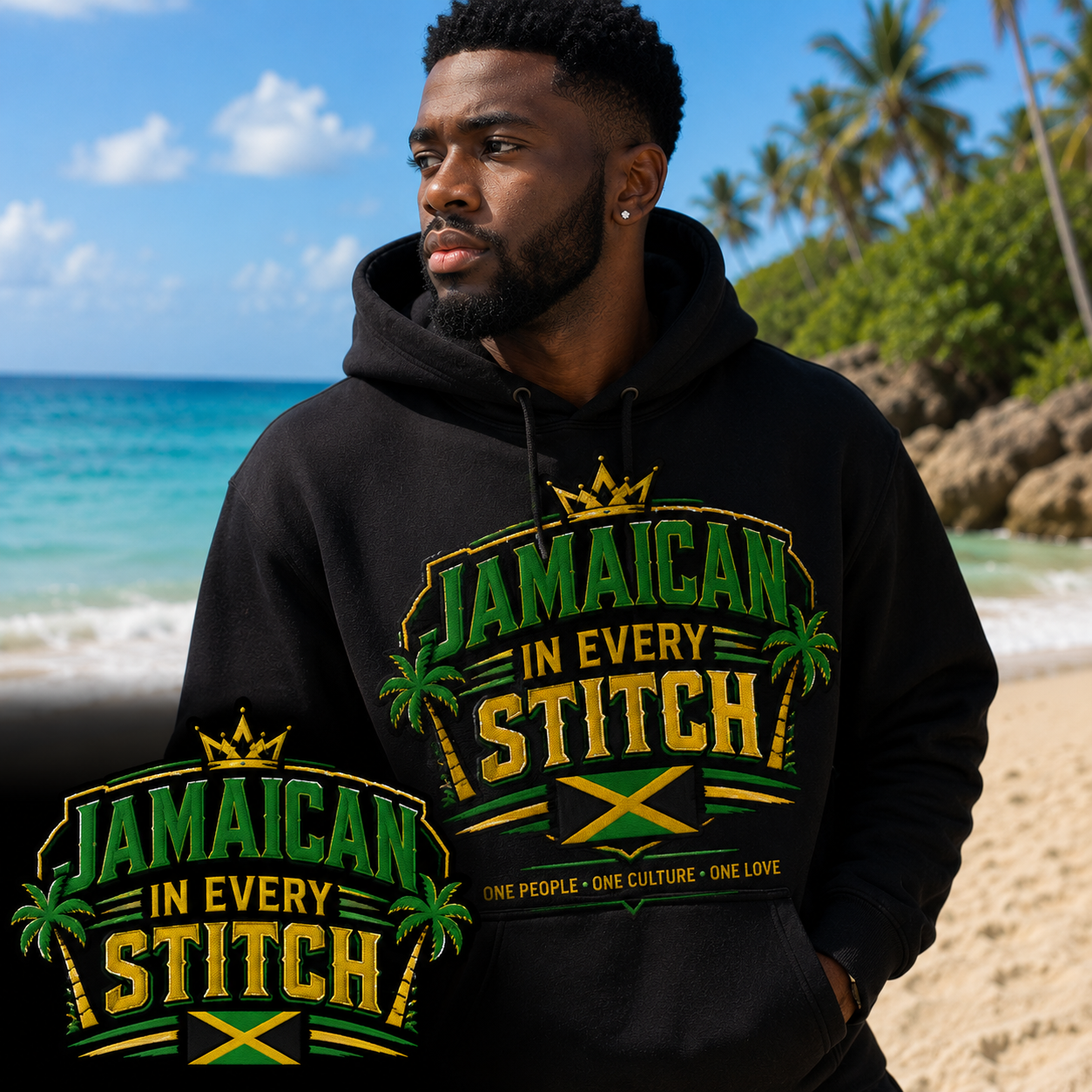 Jamaican In Every Stitch Hoodie