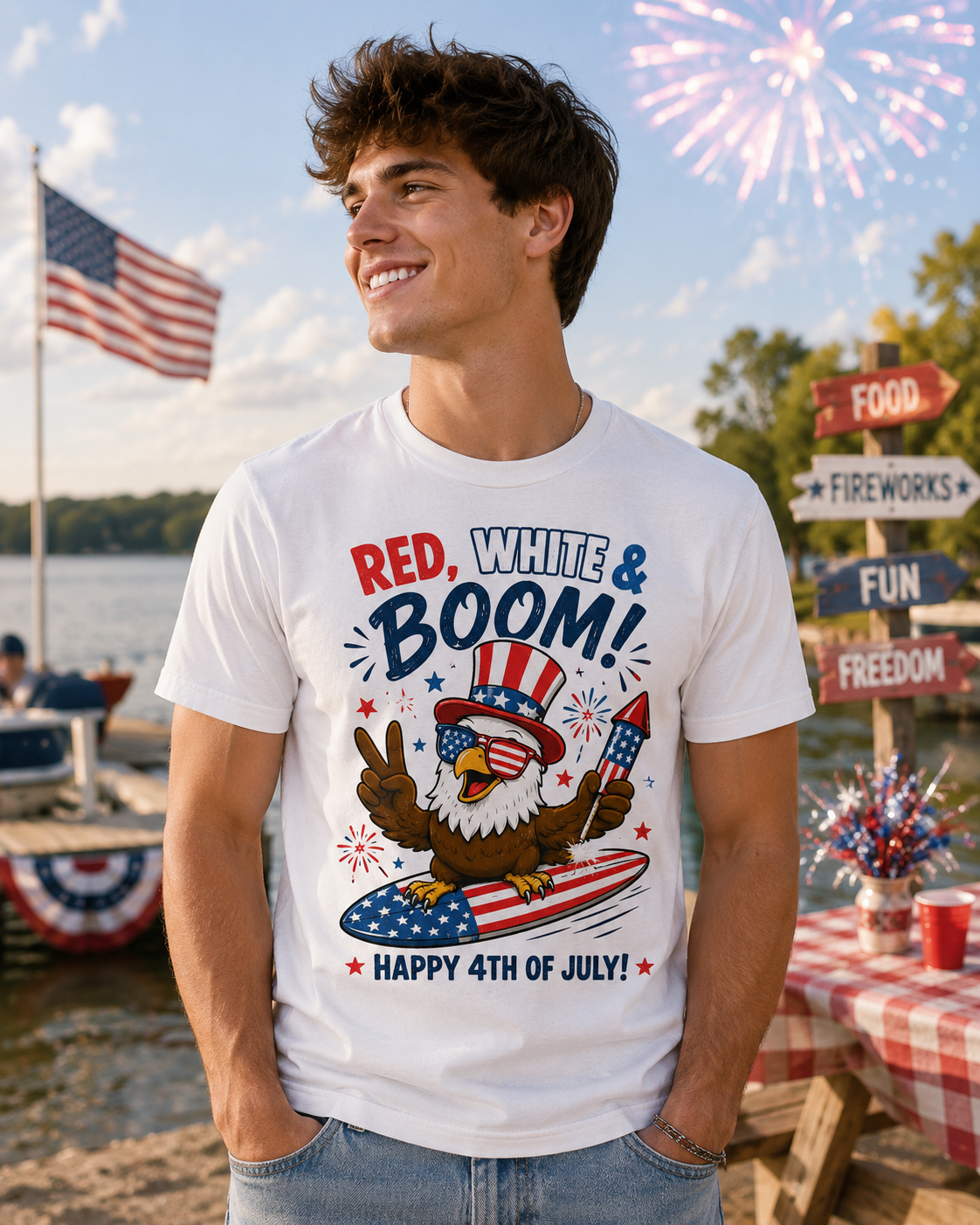 Red, White & Boom! 4th of July Tee