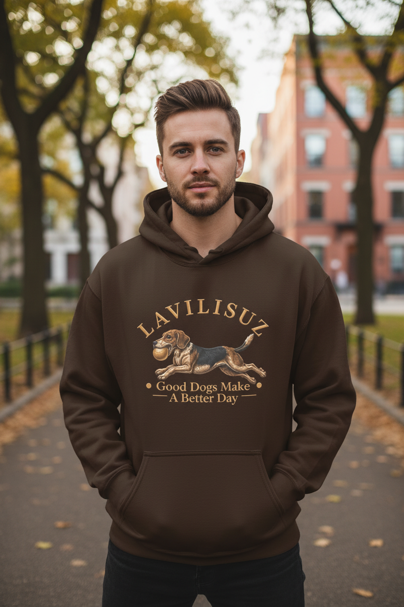 Dark Brown Hoodie Front