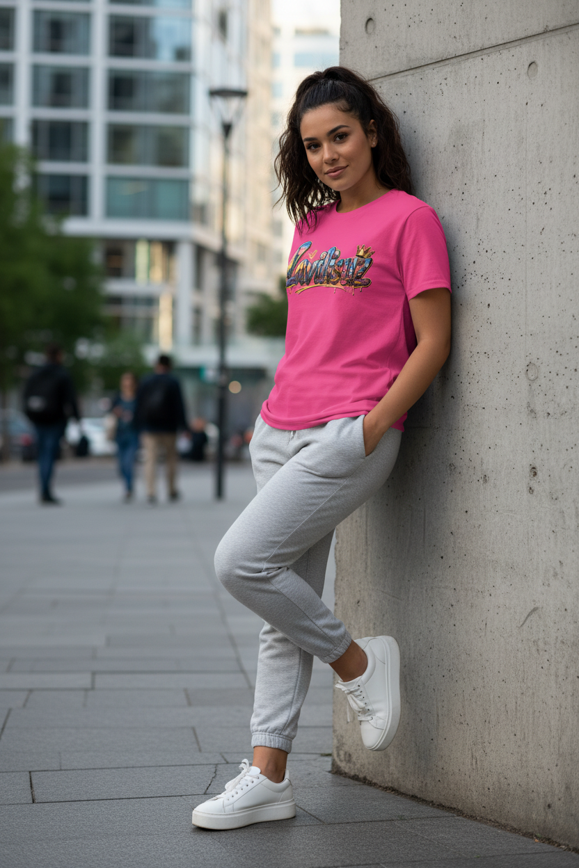 Lavilisuz Pink Tee - City Wall