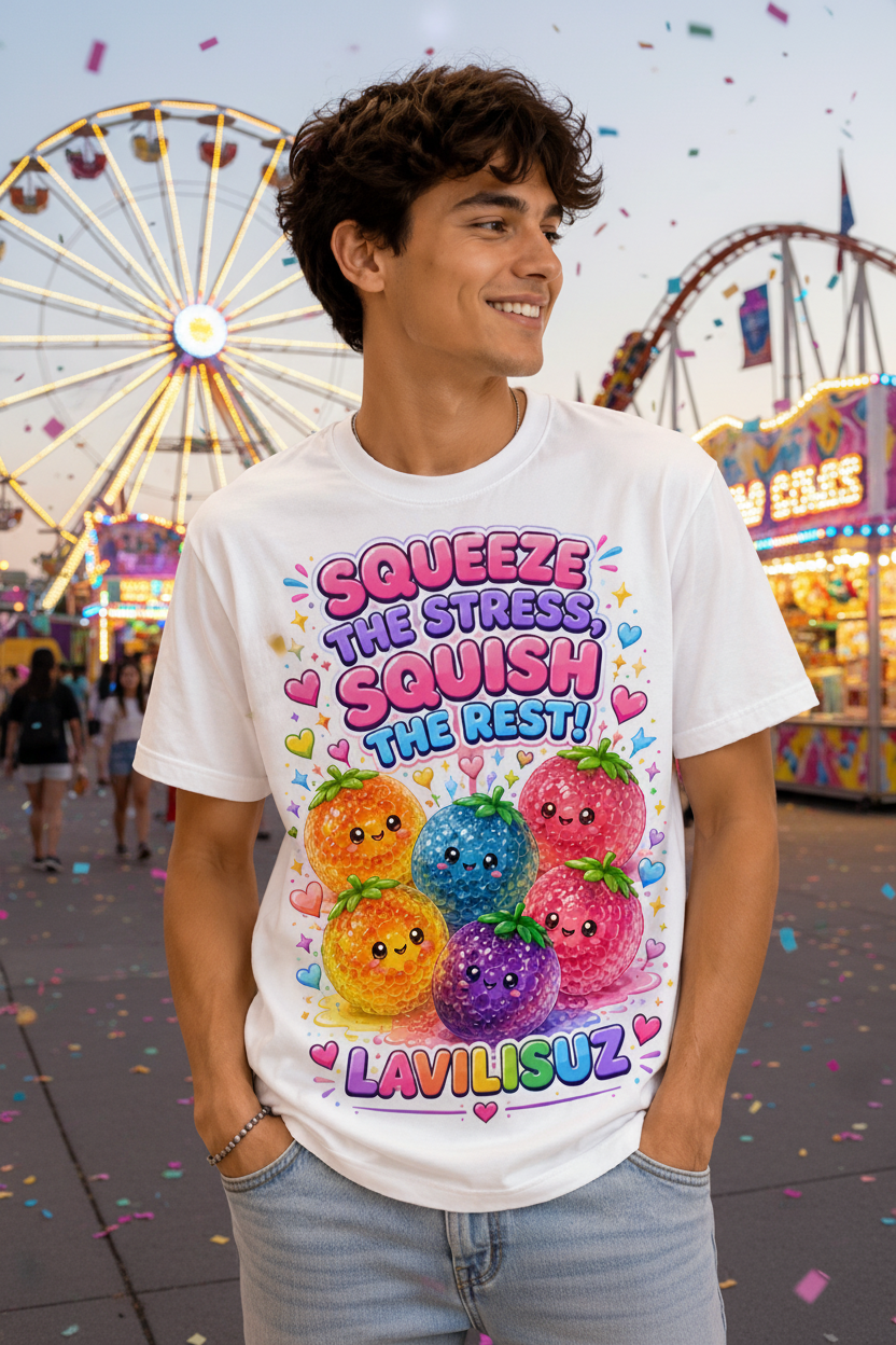 Young man amusement park